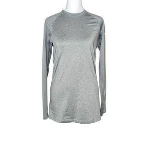 Nike Pro Combat Dri-FIT Gray Heathered Fitted Long Sleeve Top Women’s Large